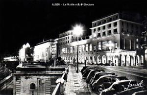 Alger - Mairie et Prefecture la Nuit